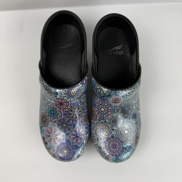 Dansko Womens 36 Floral Mandala Nursing Clog Shoes - Picture 2 of 7